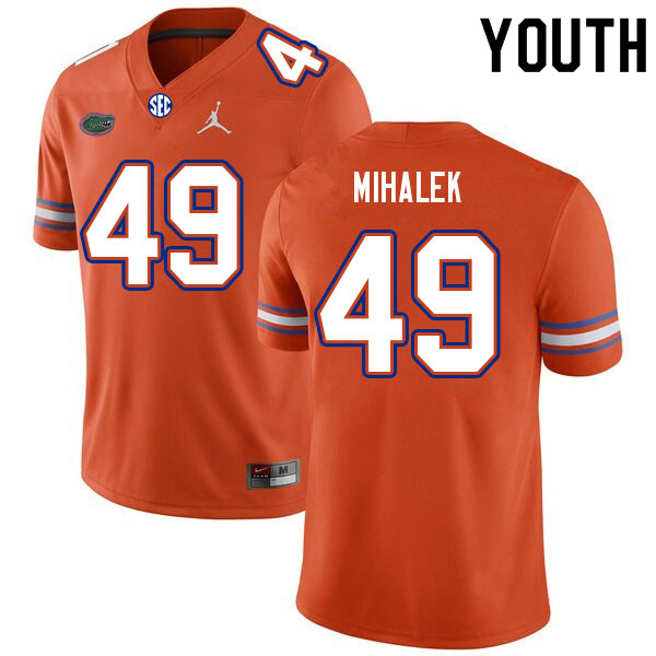 Youth #49 Adam Mihalek Florida Gators College Football Jerseys Sale-Orange